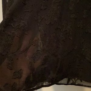 BB Dakota black sheer blouse. Long sleeve. Size S.